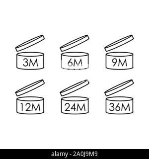 Nach dem Öffnen PAO-Symbol. Stock Vektor