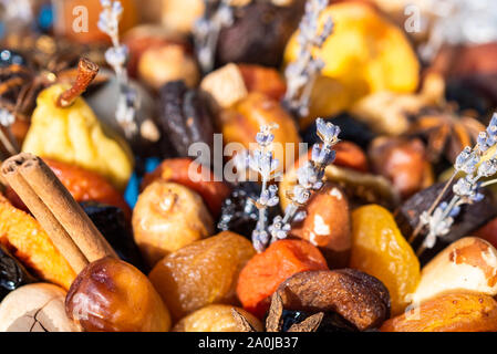 Bukett von getrockneten Früchten. Close-up Stockfoto