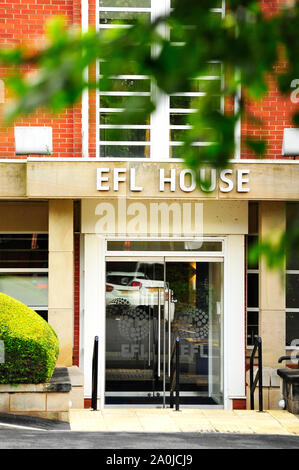 Der englische Fußball-Liga Hauptquartier auf Fishergate, Preston, Großbritannien Stockfoto