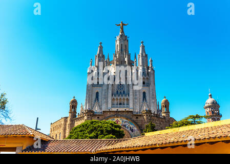 Tempel des Heiligen Herzen Jesu, Barcelona, Katalonien, Spanien. Kopieren Sie Platz für Text. Stockfoto