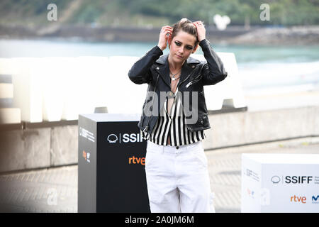 San Sebastian, Spanien. 20. September 2019. Kristen Stewart besucht Fotoshooting für den Film eberg" an der 67th International Film Festival in San Sebastian. Credit: Julen Pascual Gonzalez/Alamy leben Nachrichten Stockfoto