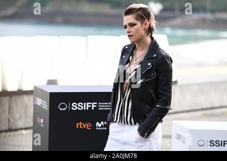 San Sebastian, Spanien. 20. September 2019. Kristen Stewart besucht Fotoshooting für den Film eberg" an der 67th International Film Festival in San Sebastian. Credit: Julen Pascual Gonzalez/Alamy leben Nachrichten Stockfoto