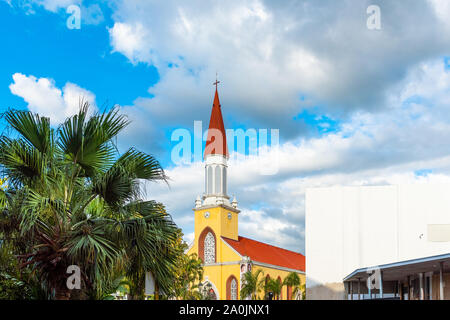 TAHITI, Französisch-polynesien - 18. SEPTEMBER 2018: die Kathedrale der Unbefleckten Empfängnis der Seligen Jungfrau Maria Stockfoto