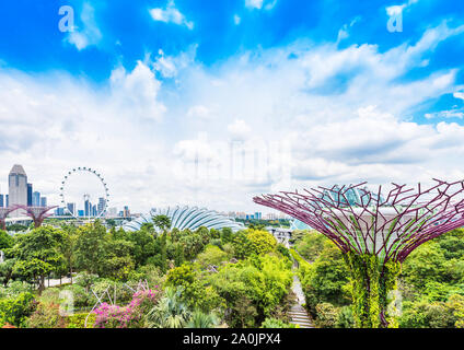 Singapur - November 11, 2018: Supertree Grove im Garten an der Bucht Stockfoto