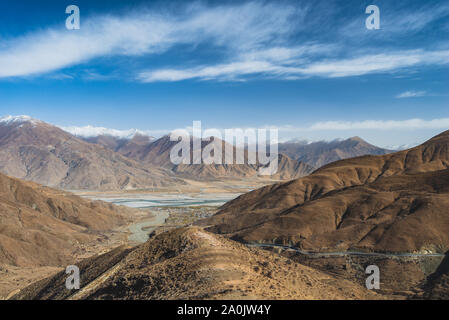 Die schöne Landschaft von Tibet, China. Stockfoto
