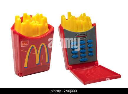 McDonald's Kids Fry Telefon Stockfoto