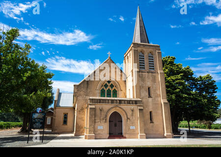 Greenock, South Australia, Australien - 15. März 2017. Trinity Lutheran Church in Rowland Flat, SA. Stockfoto