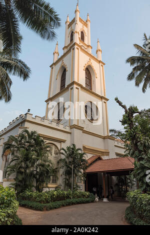 St Thomas Kathedrale an Horniman Circle in Mumbai, Indien. In CE 1672 begonnen und in der CE 1718 beendet, es ist das erste anglikanische Kirche in Mumbai gebaut. Stockfoto