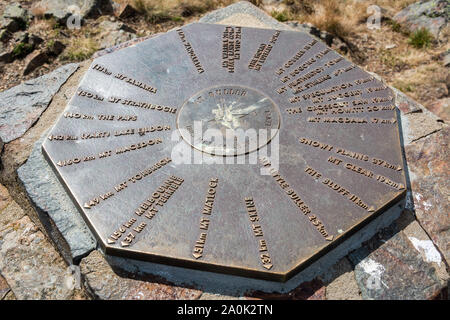 Mt Buller, Victoria, Australien - März 23., 2017. Abstand wählen, die auf dem Gipfel von Mt Buller in Victoria, Australien. Stockfoto