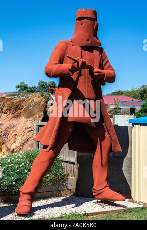 Ballarat, Victoria, Australien - März 8, 2017. Die großen Ned Kelly Statue in Ballarat, VIC, ist einer der großen Australien Dinge. Stockfoto