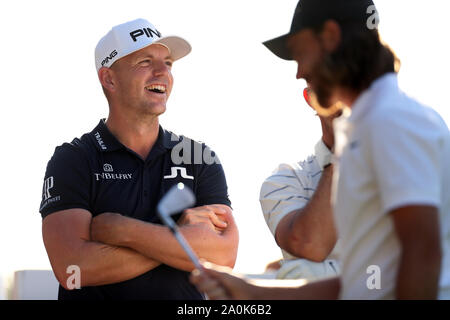 England's Matt Wallace bei Tag zwei der BMW PGA Championship in Wentworth Golf Club, Surrey. Stockfoto