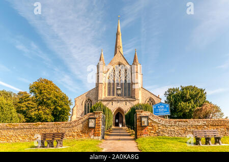 Pevsner genannt St Mary's church in Brecon "vielleicht die aufregendsten geschmückte Kirche in Norfolk'. Stockfoto