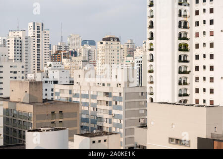 Wolkenkratzer in São Paulo, São Paulo, Brasilien, Lateinamerika Stockfoto