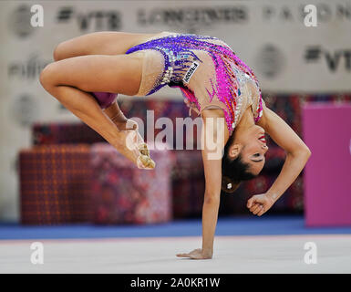 Baku, Aserbaidschan. 20 Sep, 2019. Â Alexandra Agiurgiuculese von Italien während der 37 Rhythmische Gymnastik Wm-Match zwischen und Tag 4 an der Nationalen Gymnastik Arena in Baku, Aserbaidschan. Ulrik Pedersen/CSM/Alamy leben Nachrichten Stockfoto