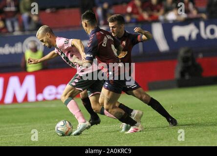 Pamplona, Spanien. 20 Sep, 2019. Campeonato de Liga de Futbol Liga Santander Pamplona, Estadio El Sadar. Partido disputado esta noche en Pamplona entre C.A. Osasuna y Real Betis, correspondiente a la Quinta jornada de La Liga Santander. Credit: CORDON PRESSE/Alamy leben Nachrichten Stockfoto