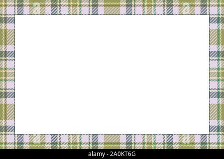 Vintage frame Vektor. Schottischen Grenze Muster retro Style. Schönheit leeren Hintergrund, Vorlage für Foto, Portrait, album. Tartan plaid Ornament. Stock Vektor