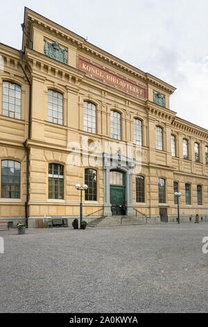 Stockholm, Schweden. September 2019. Panoramablick auf die schwedische Nationalbibliothek vom Park Stockfoto