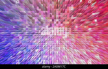 Abstrakte 3D Rendering geometrische Muster auf Farbverlauf Hintergrund. Trendy Banner. Mosaik Fliese. Extrudierte Würfel. bunten Bild. Futuristischen Tapete. Stockfoto