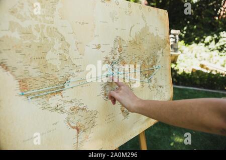 Ebene der Alten Welt, ideal für die Planung von Reisen und Abenteuer. Stockfoto