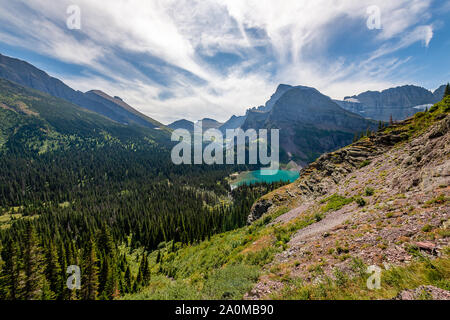 Grinnell Glacier Trail, Glacier National Park Stockfoto