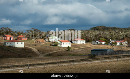 Ushuaia, Argentinien - 29. März 2019: Die Rolito Ranch liegt nordöstlich von Ushuaia Stockfoto