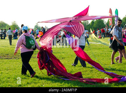 Ferrara/Italien - 9. April 2009 - Internationale Kite Festival" Vulandra'. Ferrara, Italien Stockfoto