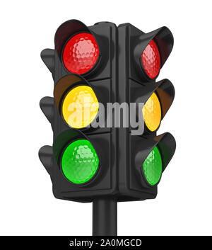 Ampel isoliert Stockfoto