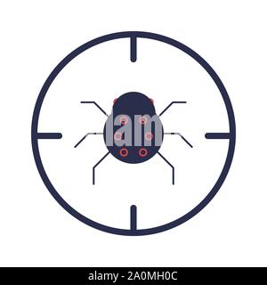 Software Qualitätssicherung, cybersecurity Firewall, System, software Symbol Stock Vektor