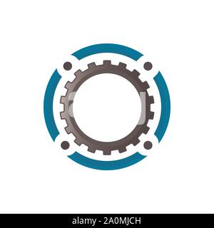 Getriebe und Zahnräder vektor Logo Design Symbol Abbildung Stock Vektor