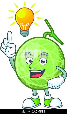 Haben Sie eine Idee design Melone Zeichentrickfigur für Obst-Logo. Stock Vektor