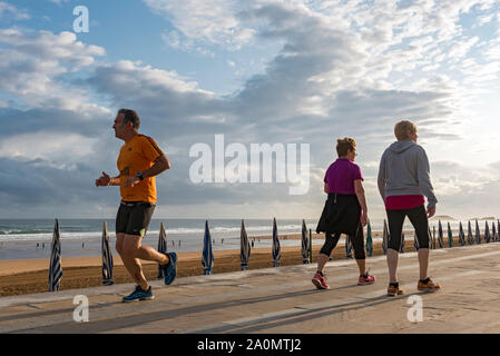 Itsasertza Kalea Strandpromenade, Zarautz (zarauz), Baskenland, Spanien Stockfoto