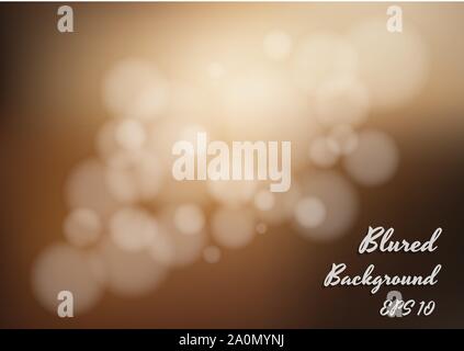 Blured Hintergrund warmes Licht Stil abstract bokeh Design. Vector Illustration Stock Vektor