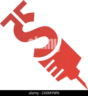 Spritze Logo und Buchstabe S Moderne Logodesigns Stock Vektor