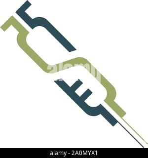 Spritze Logo und Buchstabe S Moderne Logodesigns Stock Vektor