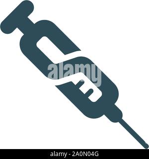 Spritze Logo und Buchstabe S Moderne Logodesigns Stock Vektor