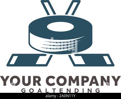 Ball Hockey Logo Designs modern und Sport-Logo Stock Vektor