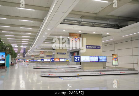 Gepäckkarussell am Charles de Gaulle Airport Paris Frankreich Stockfoto