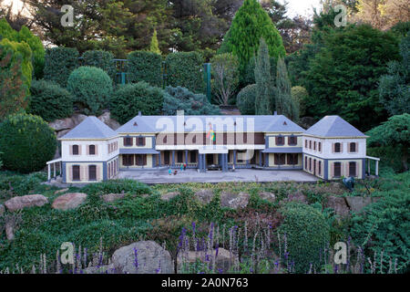 Miniatur Modelle der Internationalen Orte von Touristen, Cockington Green Garden, Gold Creek Village, Nicholls, Canberra, Australien Stockfoto