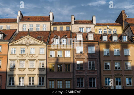 Blick auf die Gebäude in der Altstadt Platz in Warschau, Polen Stockfoto