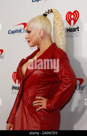 Christina Aguilera in der Ankunftshalle für 2019 iHeartRadio Music Festival - FRI, T-Mobile Arena, Las Vegas, NV 20. September 2019. Foto: JA/Everett Collection Stockfoto