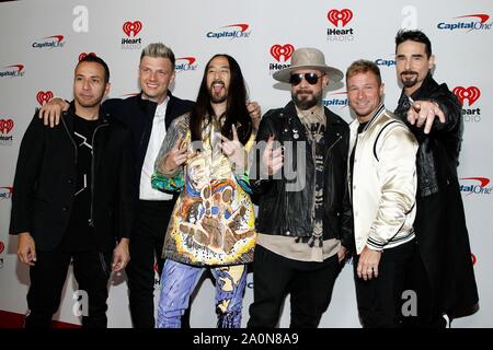 Las Vegas, NV, USA. 20 Sep, 2019. Die Backstreet Boys, Steve Aoki in der Ankunftshalle für 2019 iHeartRadio Music Festival - FRI, T-Mobile Arena, Las Vegas, NV 20. September 2019. Credit: JA/Everett Collection/Alamy leben Nachrichten Stockfoto