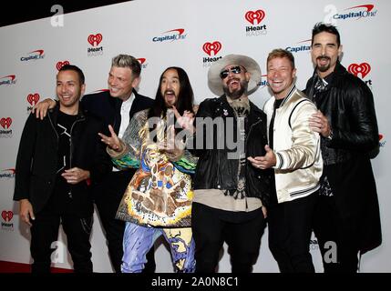 Las Vegas, NV, USA. 20 Sep, 2019. Die Backstreet Boys, Steve Aoki in der Ankunftshalle für 2019 iHeartRadio Music Festival - FRI, T-Mobile Arena, Las Vegas, NV 20. September 2019. Credit: JA/Everett Collection/Alamy leben Nachrichten Stockfoto