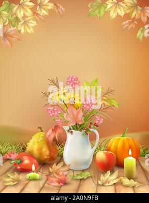 Poster Zur Herbstsaison Stock Vektor