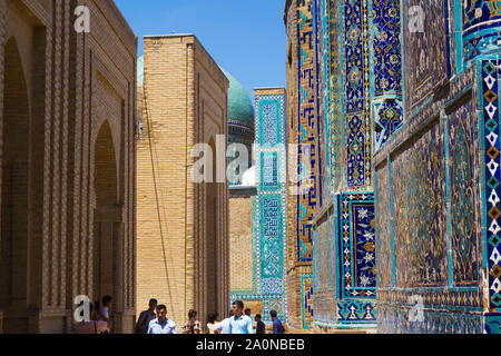 Shah-i-Zinda Mausoleum, Samarkand Stockfoto