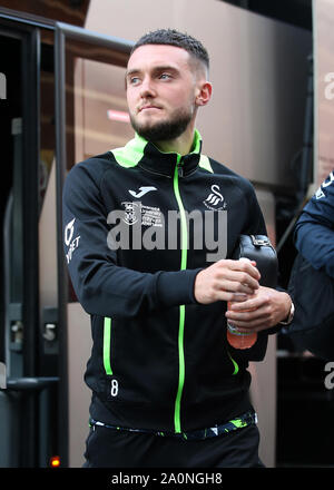 Die Swansea City Matt Grimes kommt an der Aston Tor Stadion während der Himmel Wette Championship match bei Ashton Gate, Bristol. Stockfoto