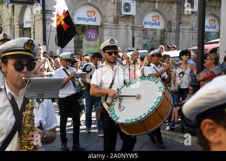Reggio Calabria 14 Sep 2019 - Discesa Madonna della Consolazione, Banda Mosorrofa Credit: Giuseppe Andidero Stockfoto