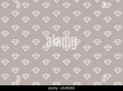 Diamond Hintergrund, nahtlose Textur. Muster für Textil. Grau und Weiß Rautendruck. Vector Illustration Stock Vektor