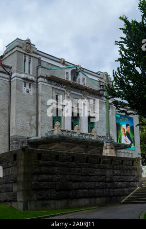 Bergens altes Opernhaus, das Nationaltheater-Gebäude Stockfoto