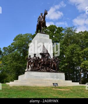 Gettysburg Virginia Memorial der Ort der Schlacht, die ab Juli 1-3 1863 nahm. Stockfoto