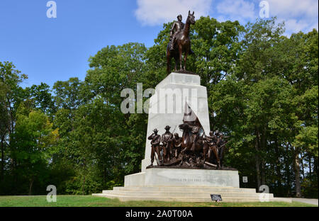 Gettysburg Virginia Memorial der Ort der Schlacht, die ab Juli 1-3 1863 nahm. Stockfoto